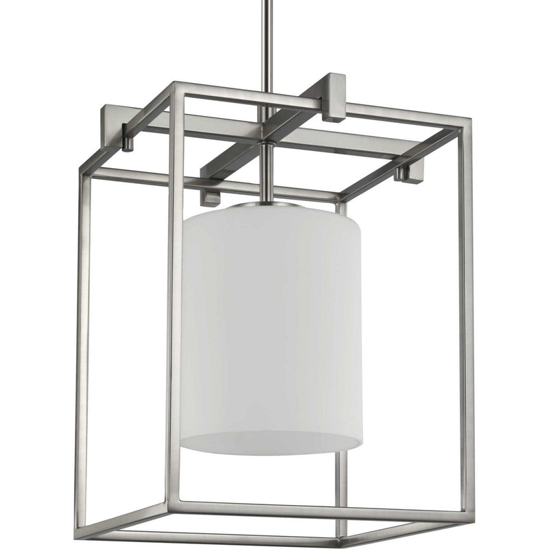 Progress Lighting P500274-009 One Light Mini Pendant, Brushed Nickel