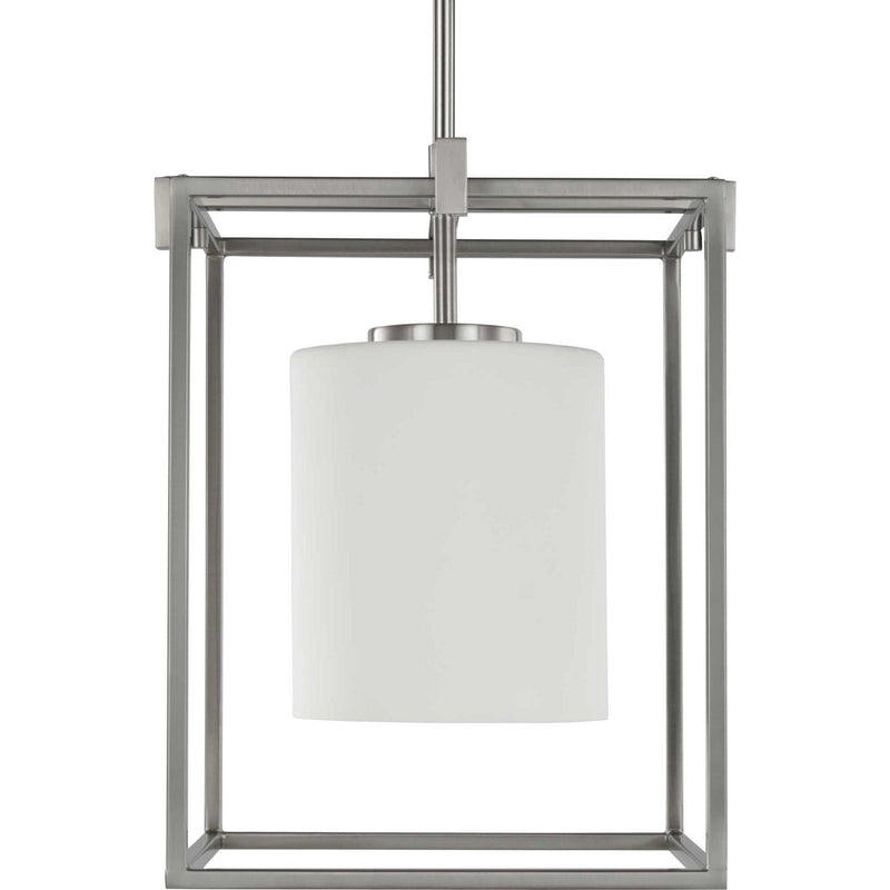 Progress Lighting P500274-009 One Light Mini Pendant, Brushed Nickel