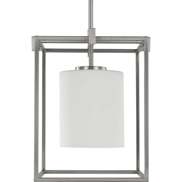 Progress Lighting P500274-009 One Light Mini Pendant, Brushed Nickel