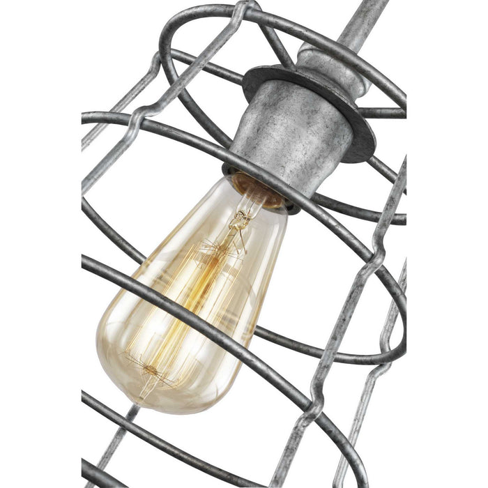 Progress Lighting P500281-141 One Light Mini Pendant, Galvanized