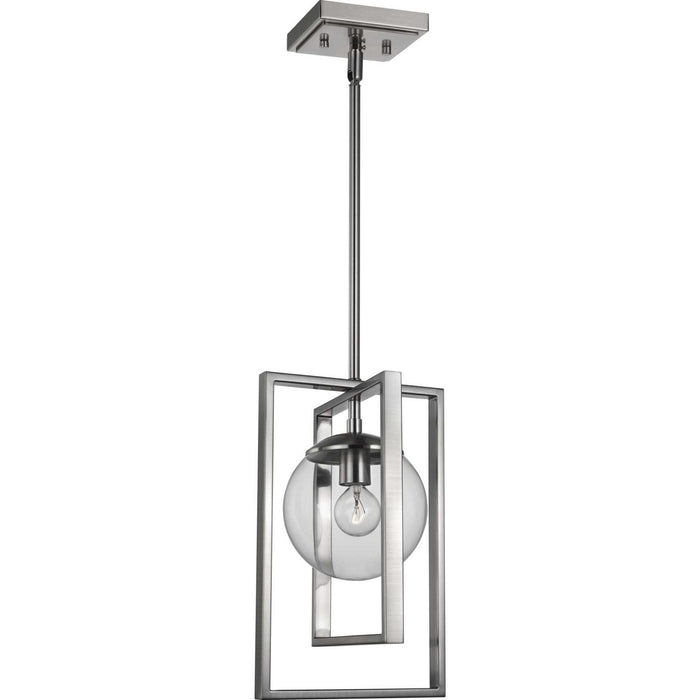 Progress Lighting P500283-009 One Light Pendant, Brushed Nickel