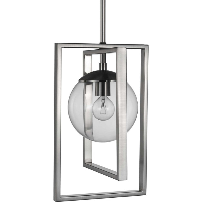 Progress Lighting P500283-009 One Light Pendant, Brushed Nickel