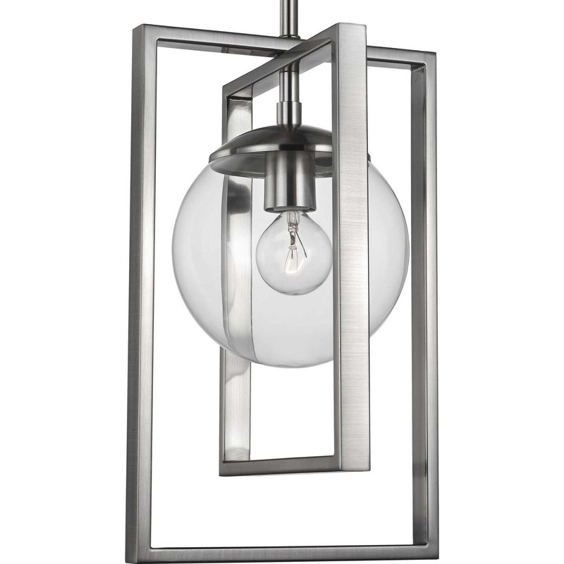 Progress Lighting P500283-009 One Light Pendant, Brushed Nickel