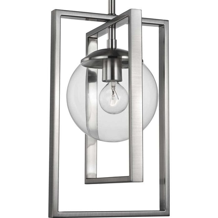 Progress Lighting P500283-009 One Light Pendant, Brushed Nickel