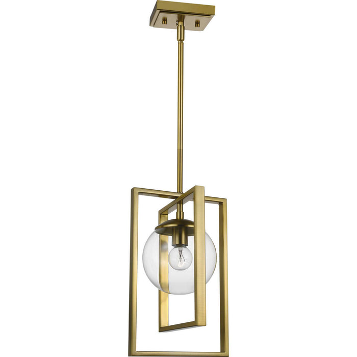 Progress Lighting P500283-109 One Light Pendant, Brushed Bronze