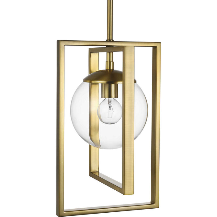 Progress Lighting P500283-109 One Light Pendant, Brushed Bronze