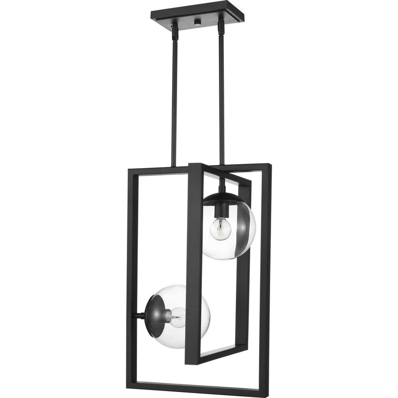 Progress Lighting P500284-031 Two Light Pendant, Black