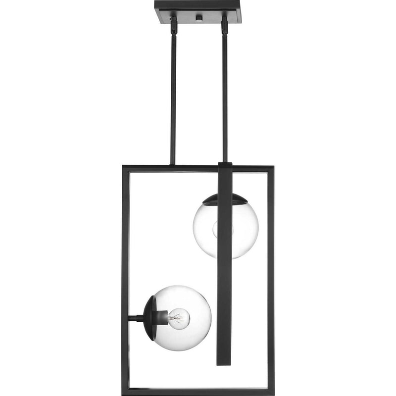 Progress Lighting P500284-031 Two Light Pendant, Black