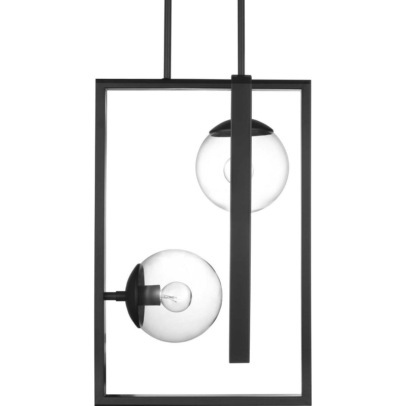 Progress Lighting P500284-031 Two Light Pendant, Black
