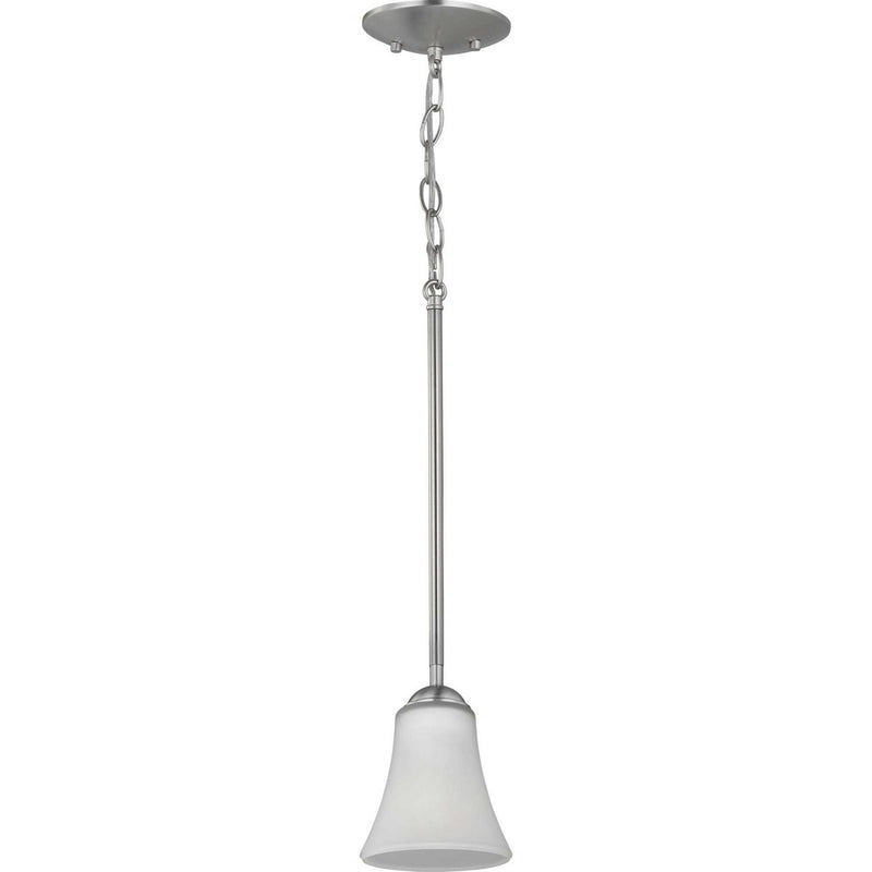 Progress Lighting P500288-009 One Light Pendant, Brushed Nickel