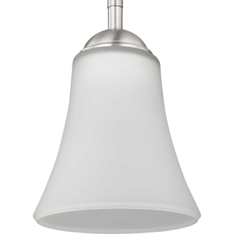 Progress Lighting P500288-009 One Light Pendant, Brushed Nickel