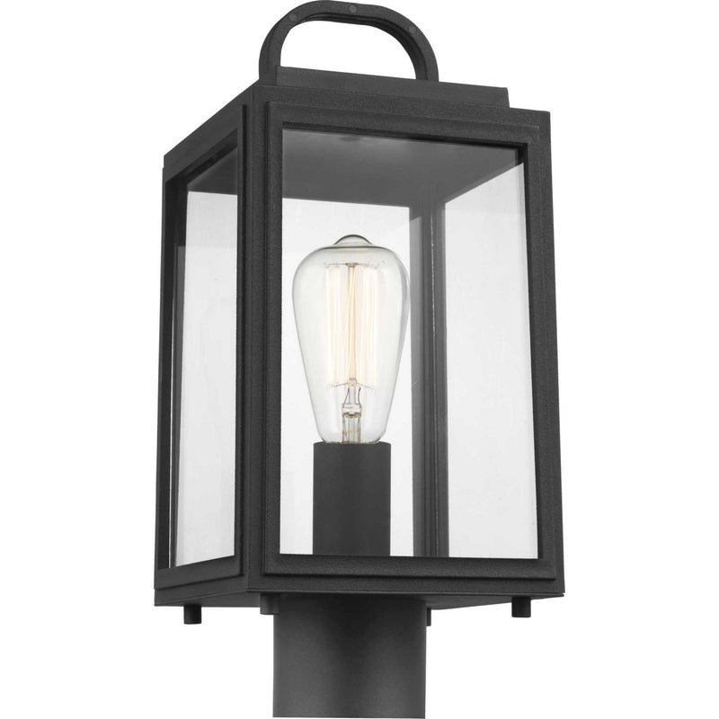 Progress Lighting P540064-031 One Light Post Lantern, Black