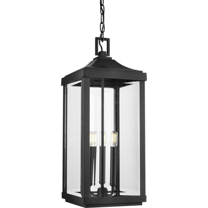 Progress Lighting P550004-031 Three Light Hanging Lantern, Black