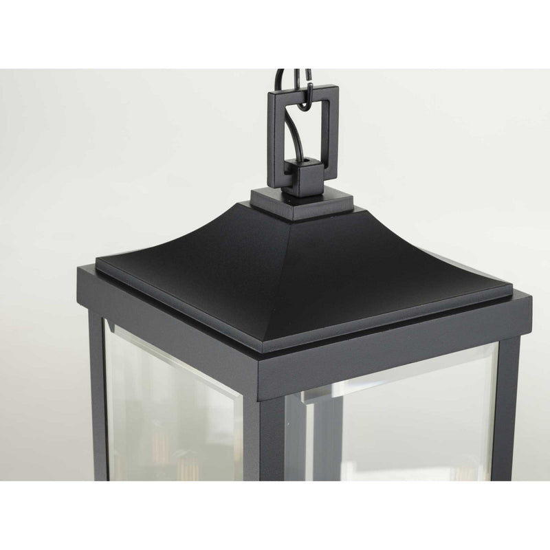 Progress Lighting P550004-031 Three Light Hanging Lantern, Black