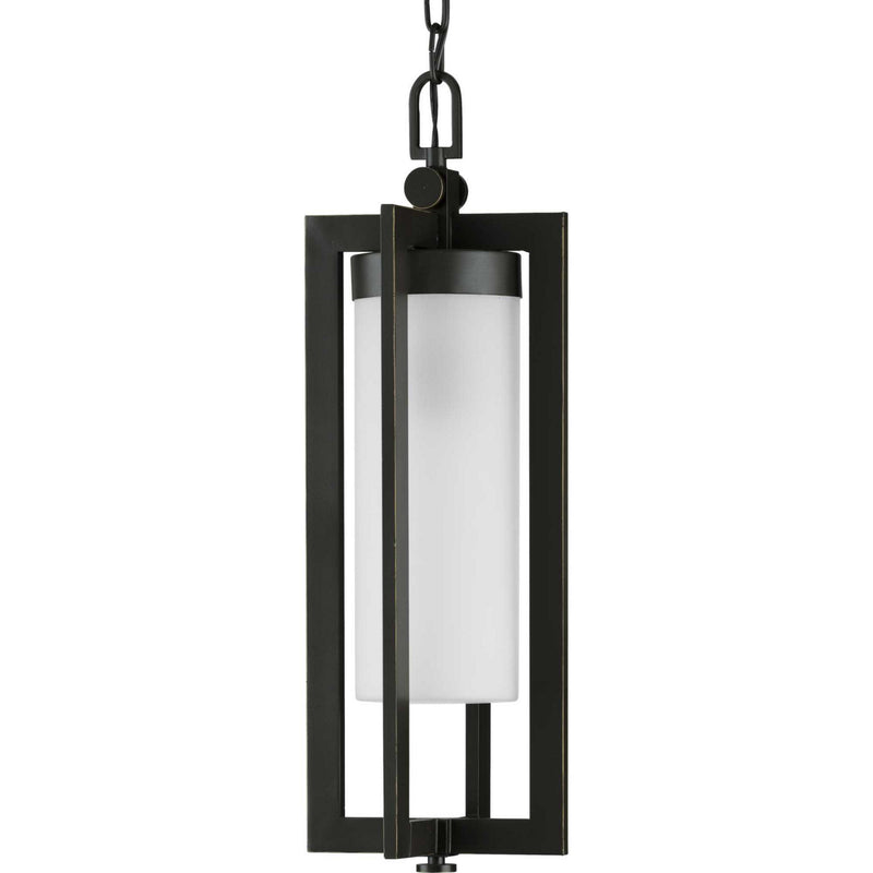 Progress Lighting P550044-108 One Light Hanging Lantern, Oil Rubbed Bronze