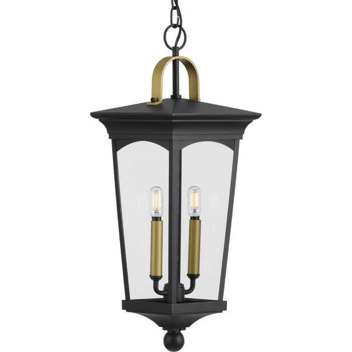 Progress Lighting P550067-031 Two Light Hanging Lantern, Black