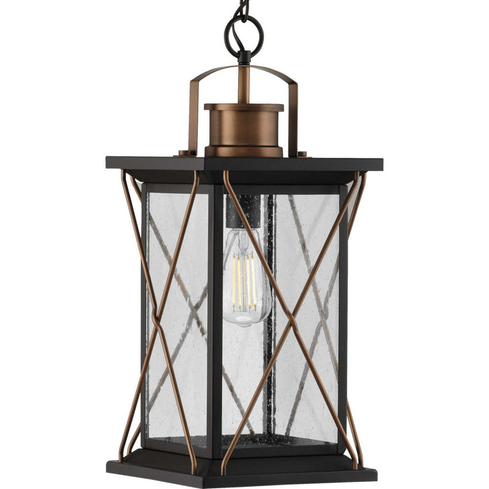 Progress Lighting P550068-020 One Light Hanging Lantern, Antique Bronze