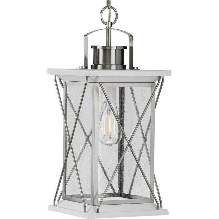 Progress Lighting P550068-135 One Light Hanging Lantern, Stainless Steel