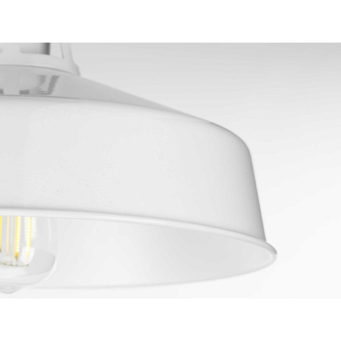 Progress Lighting P550070-030 One Light Semi Flush Mount, White