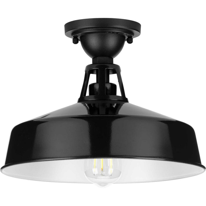 Progress Lighting P550070-031 One Light Semi Flush Mount, Black