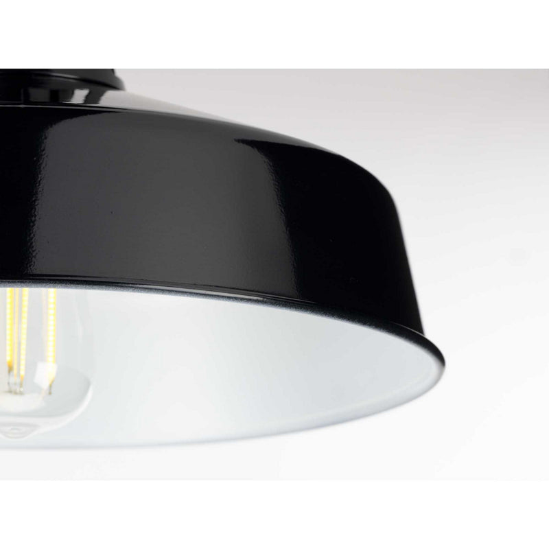 Progress Lighting P550070-031 One Light Semi Flush Mount, Black