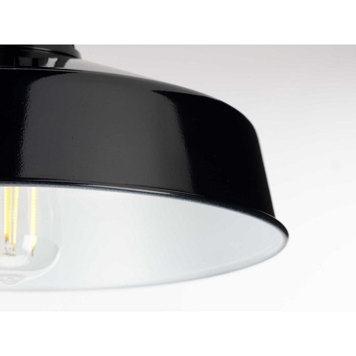 Progress Lighting P550070-031 One Light Semi Flush Mount, Black