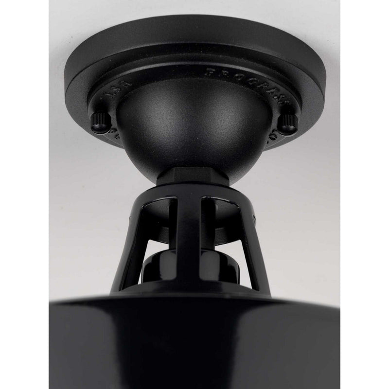 Progress Lighting P550070-031 One Light Semi Flush Mount, Black