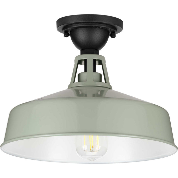 Progress Lighting P550070-079 One Light Semi Flush Mount, Pistachio
