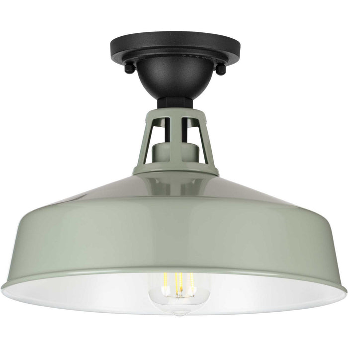 Progress Lighting P550070-079 One Light Semi Flush Mount, Pistachio