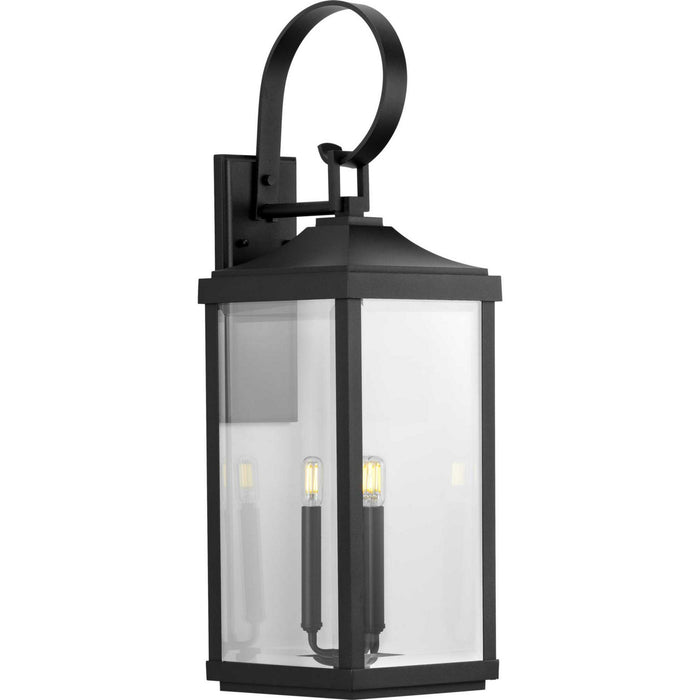Progress Lighting P560023-031 Three Light Wall Lantern, Black