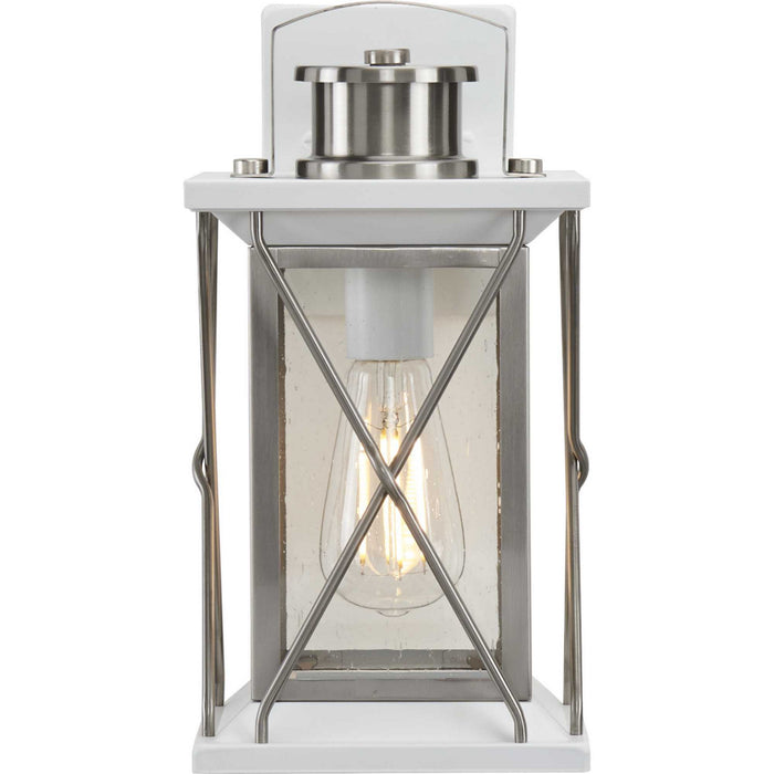 Progress Lighting P560156-135 One Light Wall Lantern, Stainless Steel