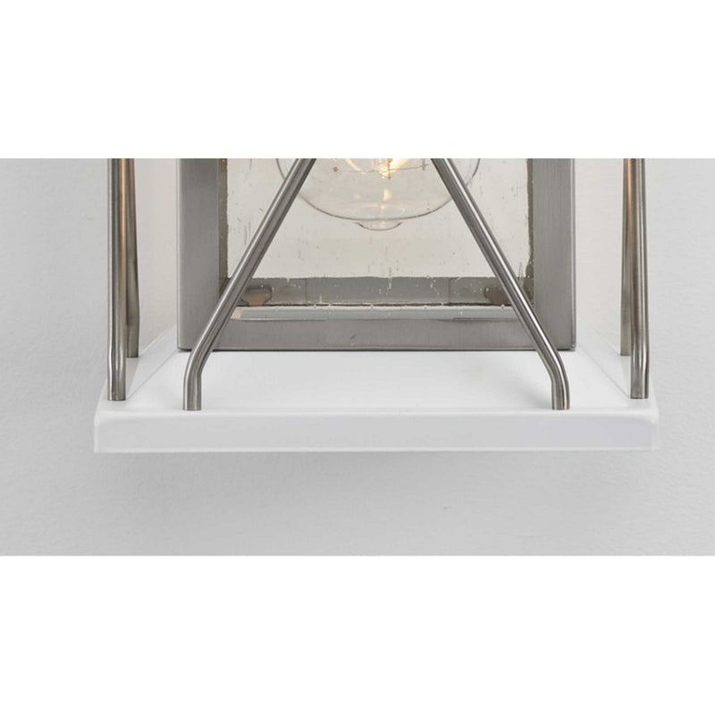 Progress Lighting P560156-135 One Light Wall Lantern, Stainless Steel