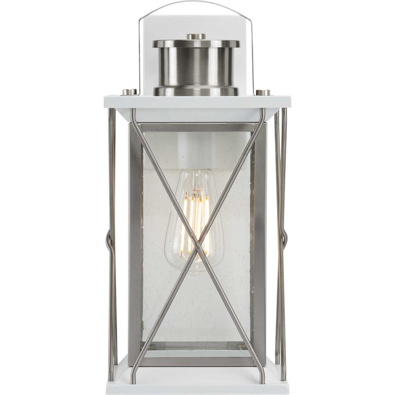 Progress Lighting P560157-135 One Light Wall Lantern, Stainless Steel