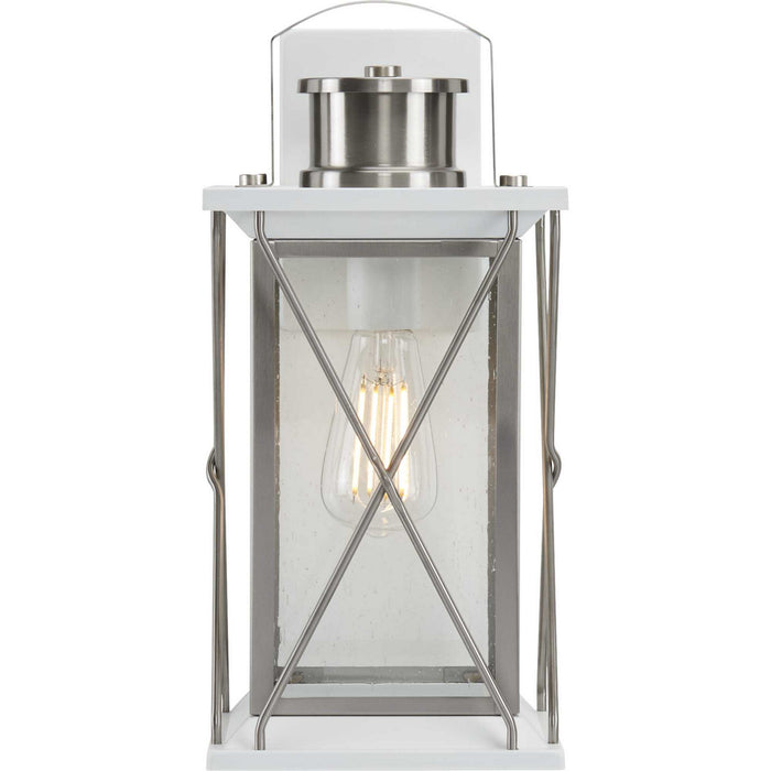 Progress Lighting P560157-135 One Light Wall Lantern, Stainless Steel