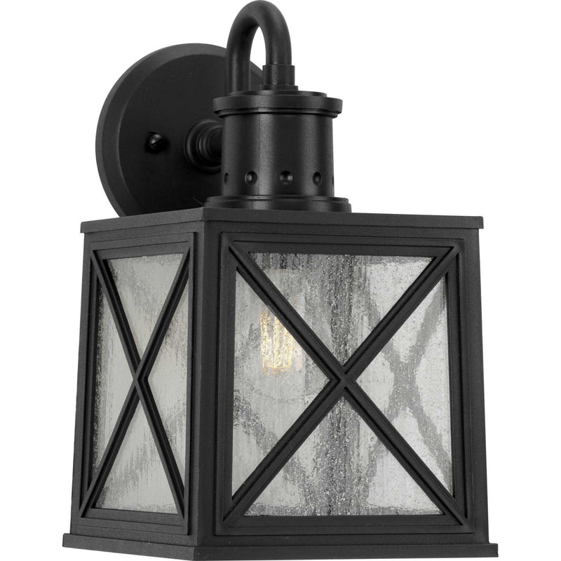 Progress Lighting P560164-031 One Light Wall Lantern, Black