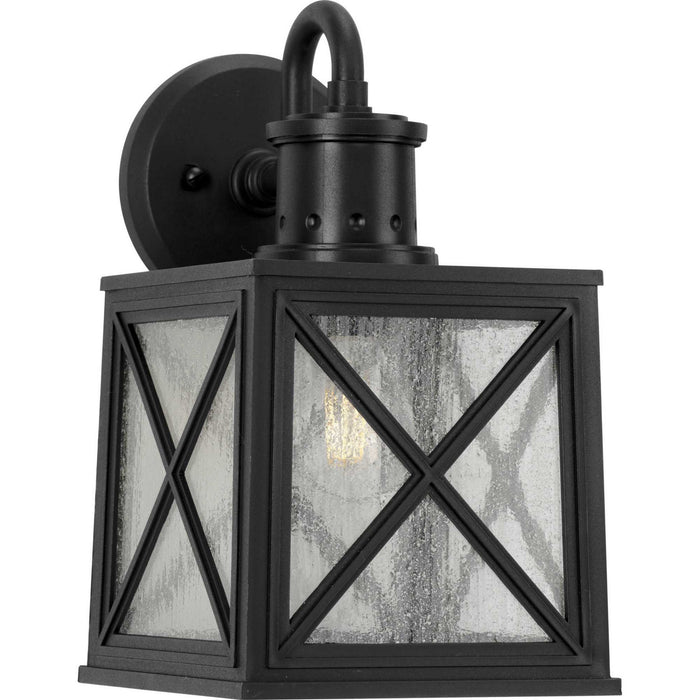 Progress Lighting P560164-031 One Light Wall Lantern, Black