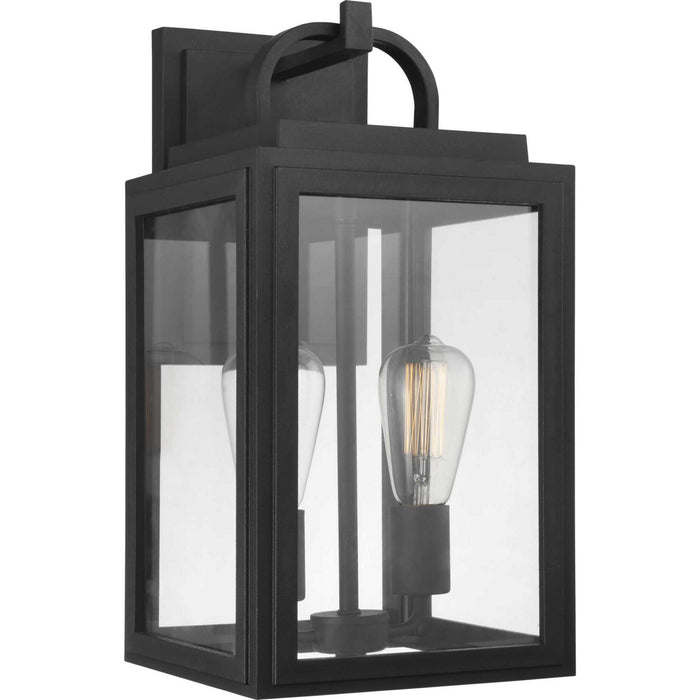 Progress Lighting P560176-031 Two Light Wall Lantern, Black