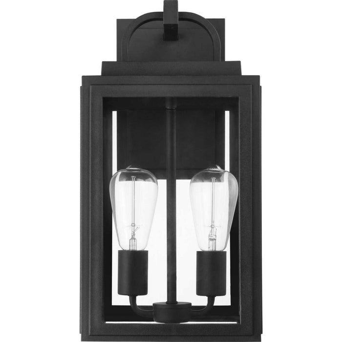 Progress Lighting P560176-031 Two Light Wall Lantern, Black
