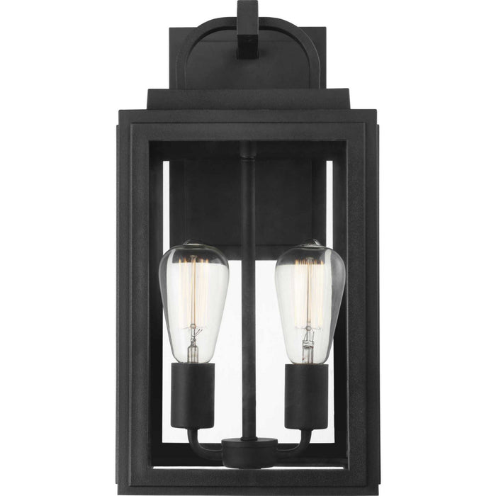 Progress Lighting P560176-031 Two Light Wall Lantern, Black