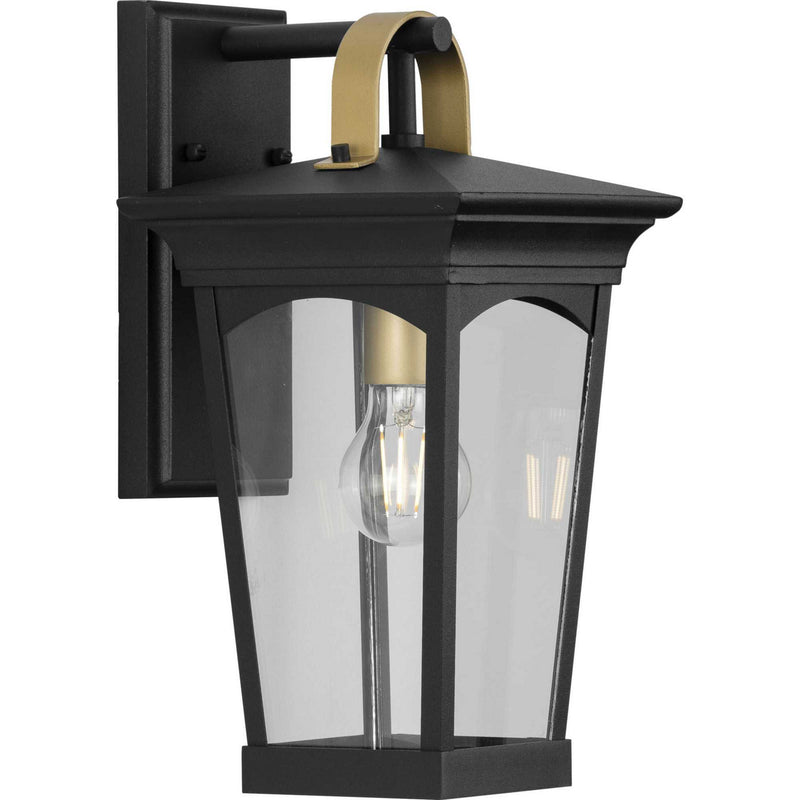 Progress Lighting P560182-031 One Light Wall Lantern, Black