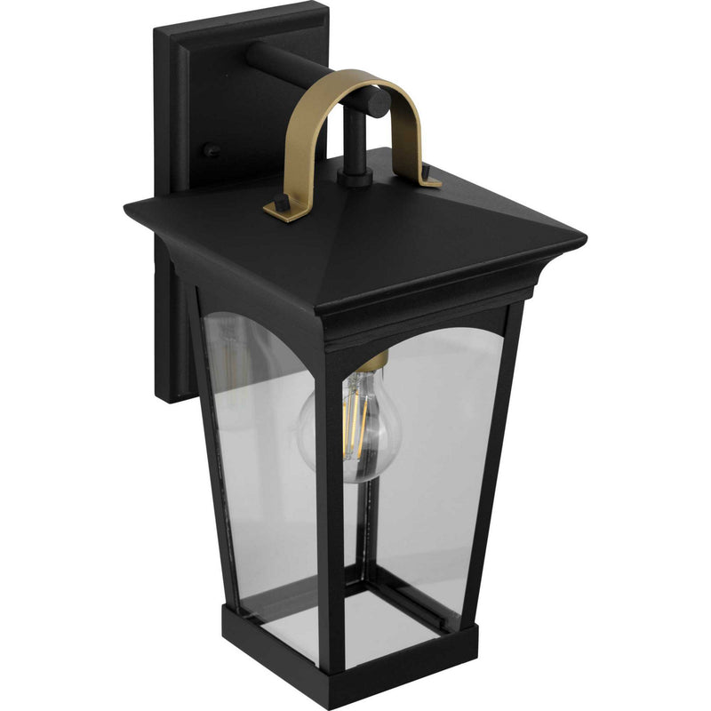 Progress Lighting P560182-031 One Light Wall Lantern, Black