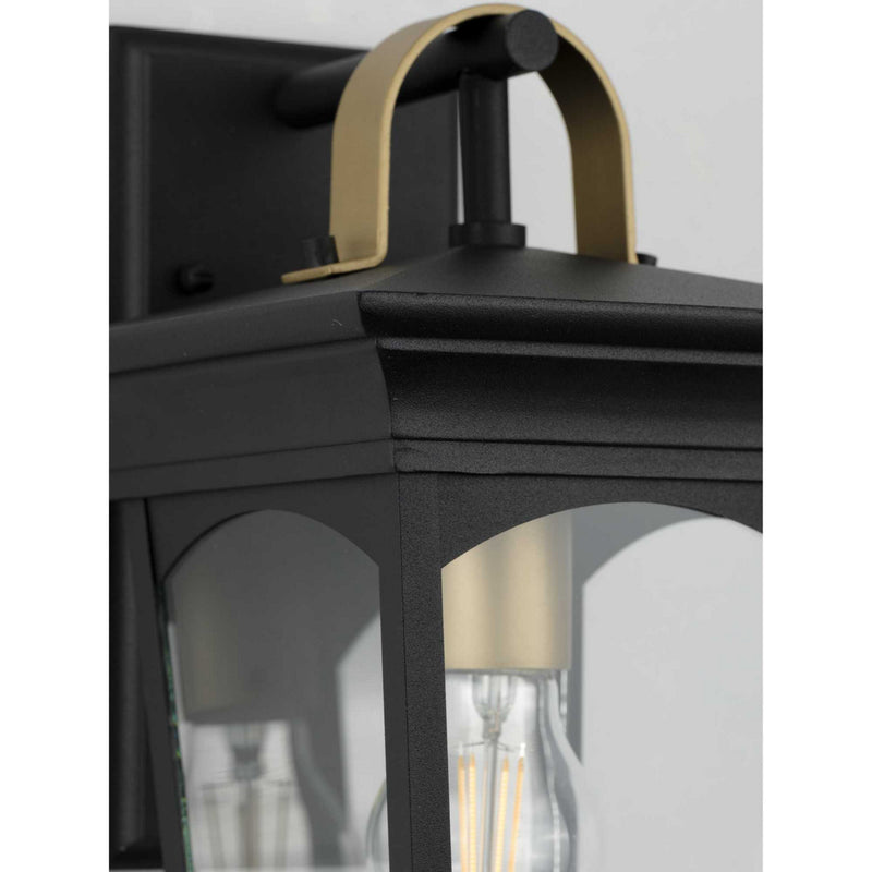 Progress Lighting P560182-031 One Light Wall Lantern, Black