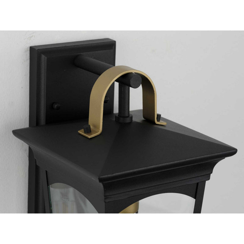 Progress Lighting P560182-031 One Light Wall Lantern, Black
