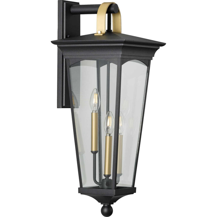 Progress Lighting P560184-031 Three Light Wall Lantern, Black