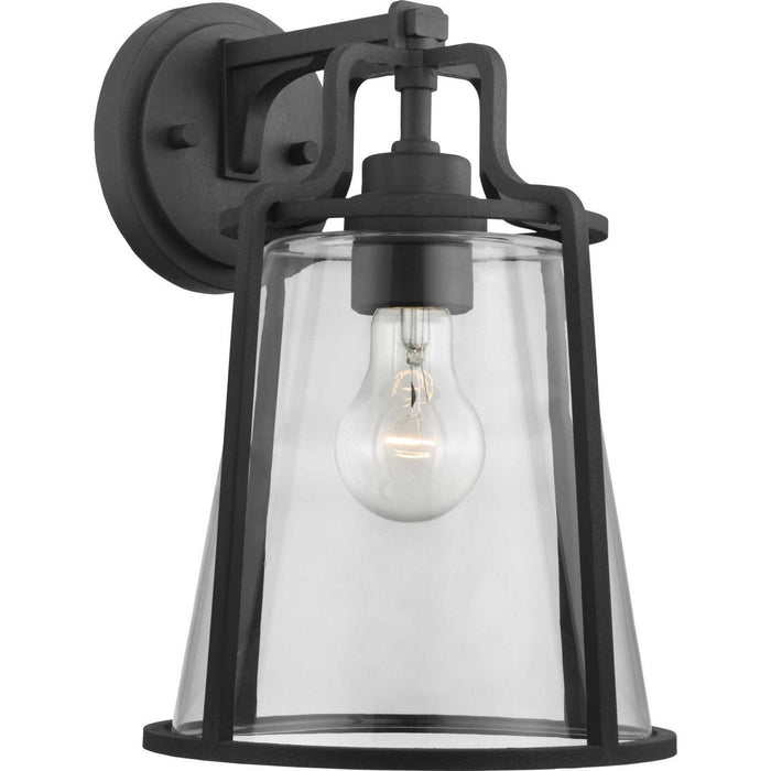 Progress Lighting P560185-031 One Light Wall Lantern, Black