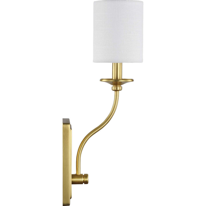 Progress Lighting P710018-012 One Light Wall Sconce, Satin Brass