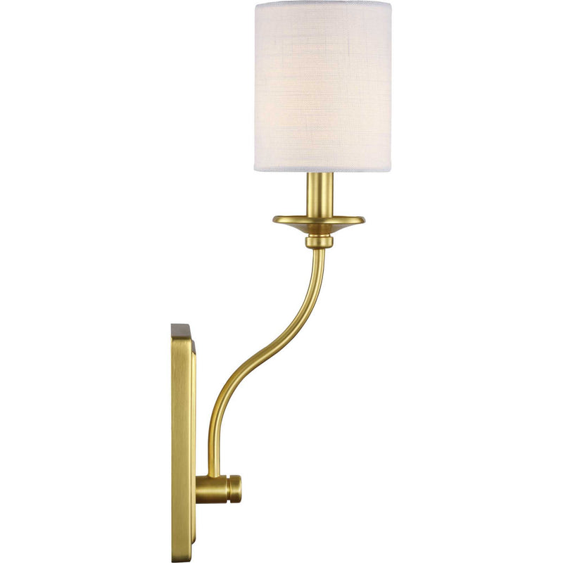 Progress Lighting P710018-012 One Light Wall Sconce, Satin Brass