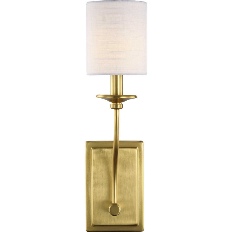Progress Lighting P710018-012 One Light Wall Sconce, Satin Brass