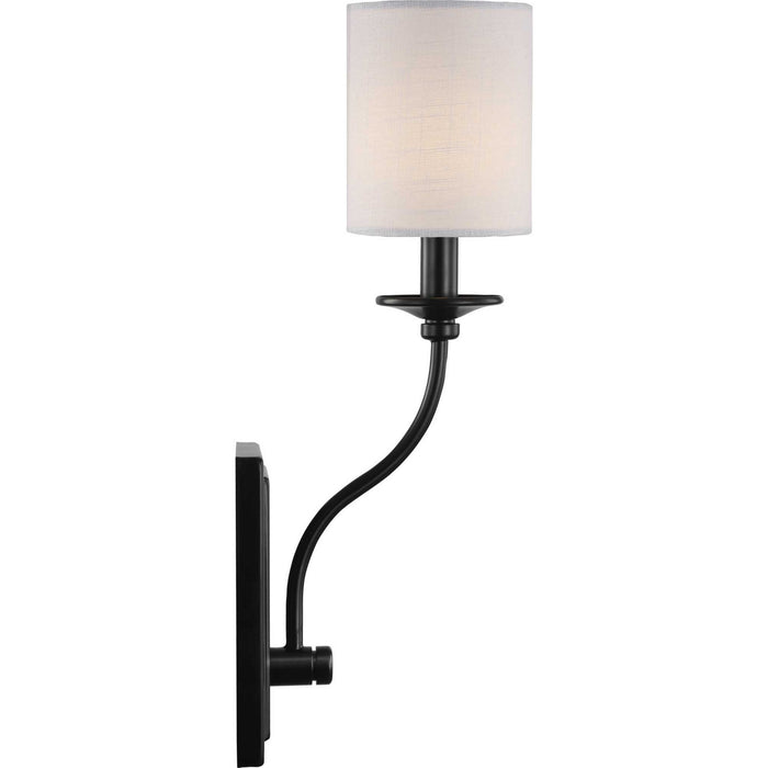 Progress Lighting P710018-031 One Light Wall Sconce, Black