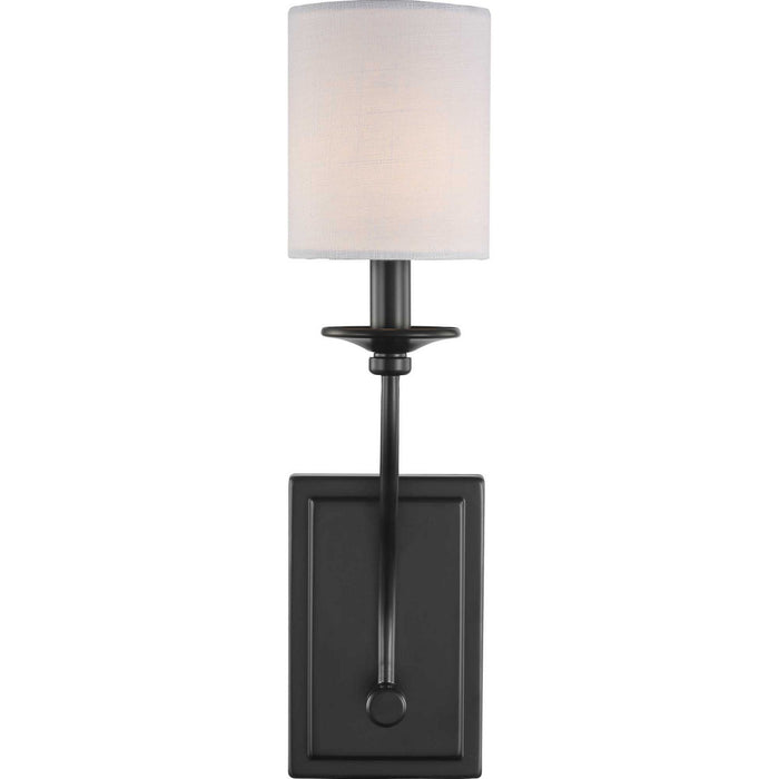 Progress Lighting P710018-031 One Light Wall Sconce, Black